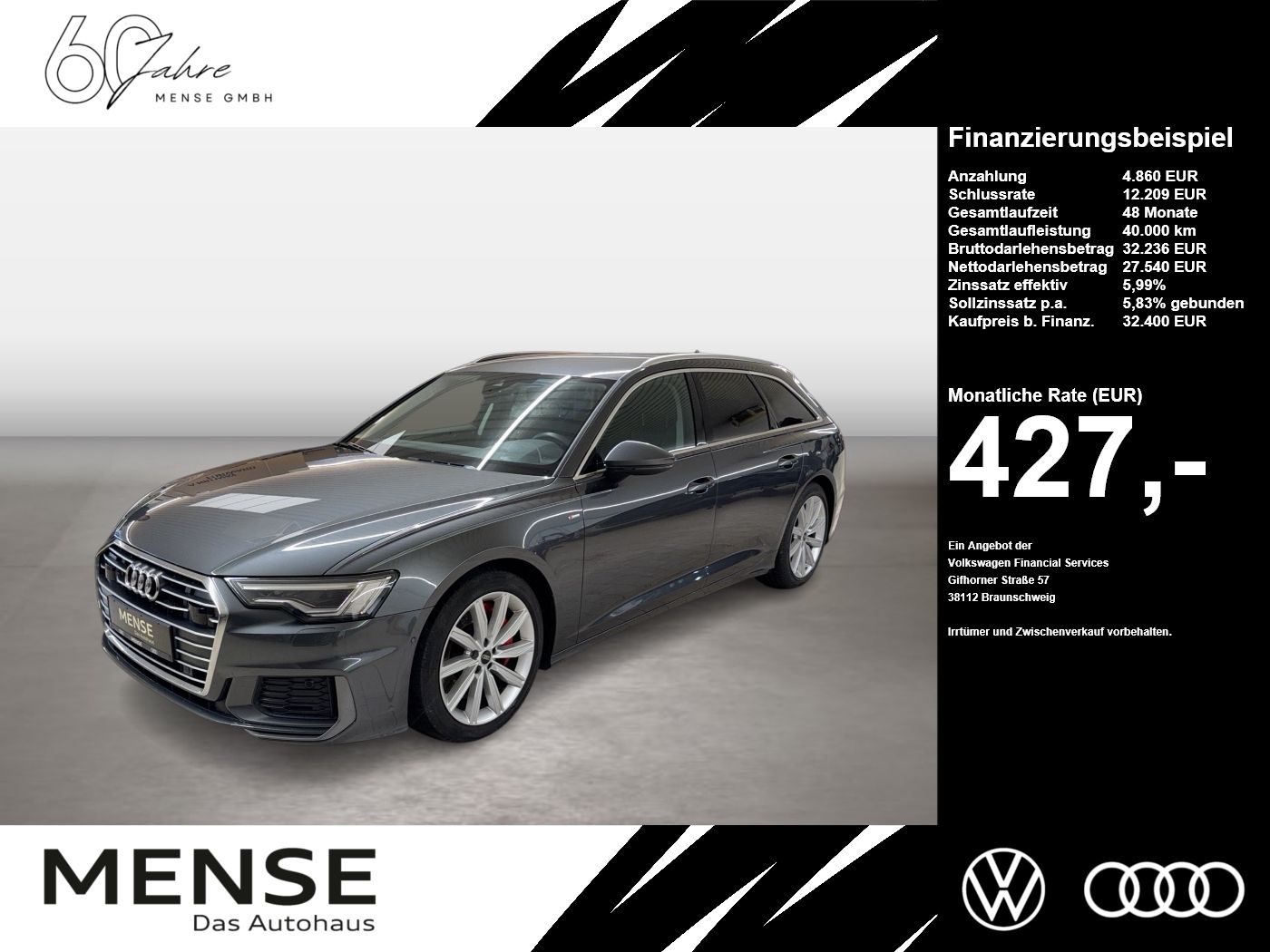 Fahrzeugabbildung Audi A6 Avant TFSI e Sport 55 TFSIe S-tronic S line S - mit KI generiert/bearbeitet
