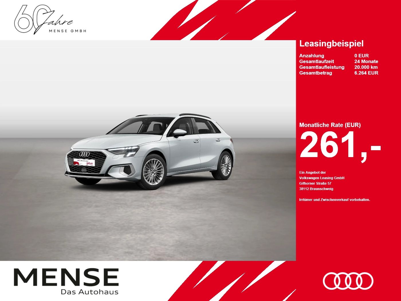 Fahrzeuge PKW autohaus mense Audi A3 Sportback 30 TFSI advanced ACC LED Navi PDC