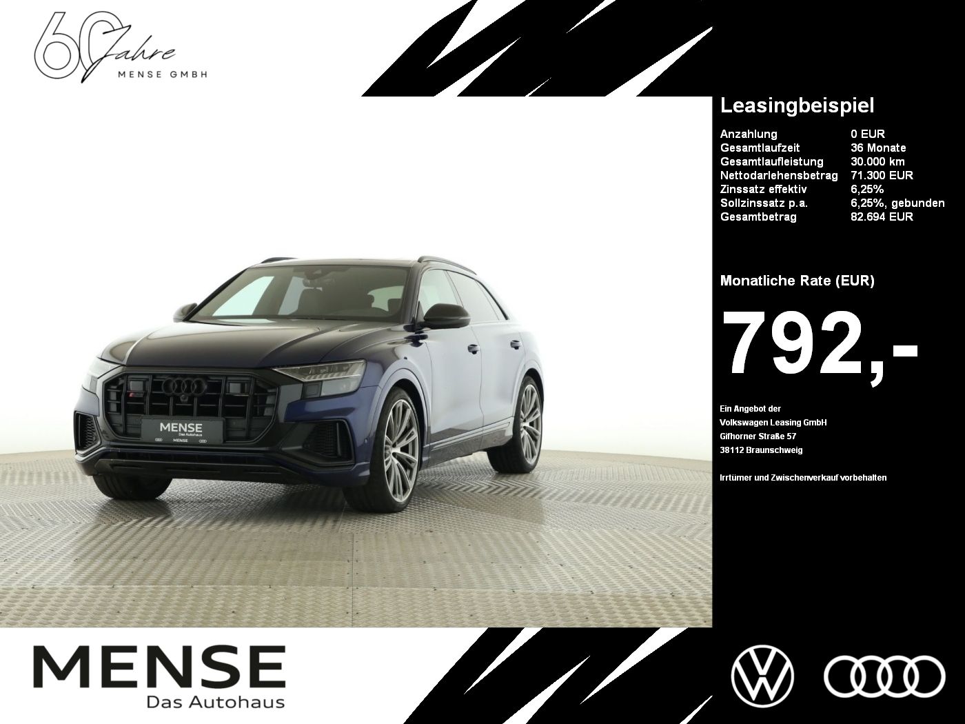 Fahrzeuge PKW autohaus mense Audi SQ8 4.0 TFSI Competition plus quattro S tronic M