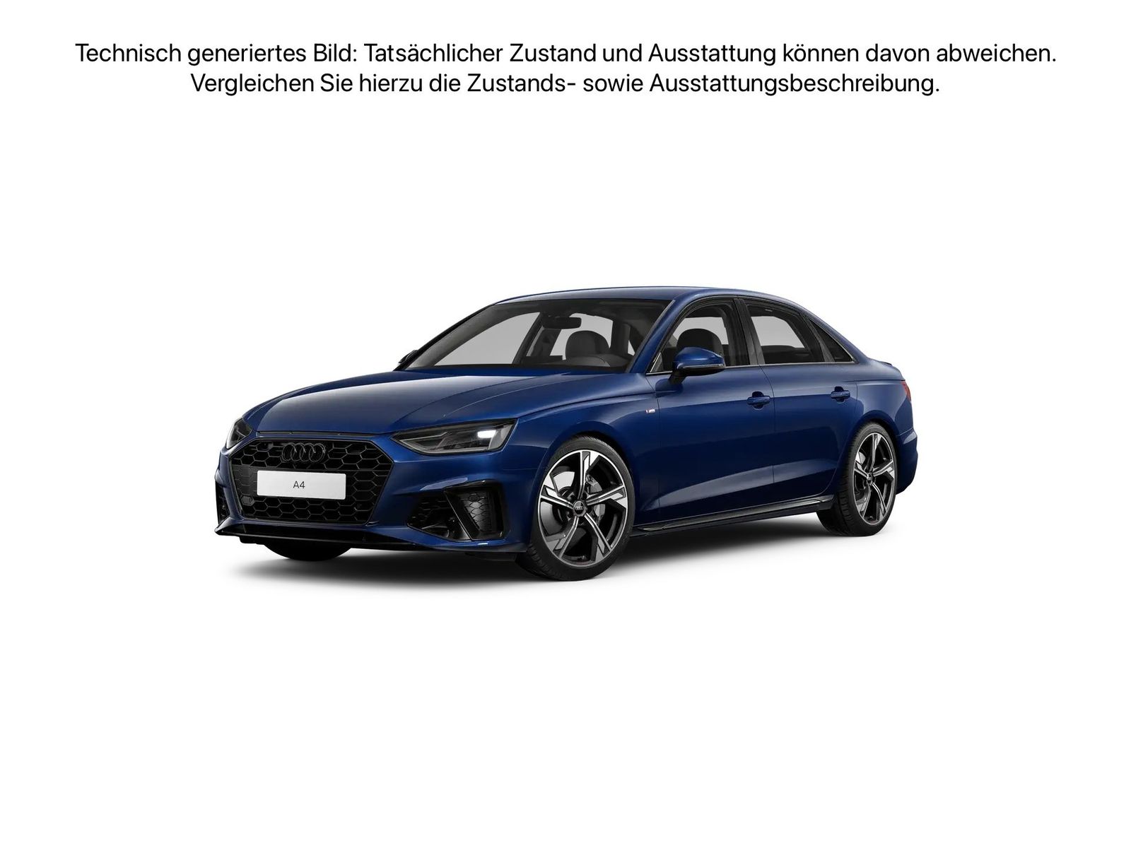 Fahrzeugabbildung Audi A4 Limousine 40 TDI S tronic S line Navi DynLich - mit KI generiert/bearbeitet