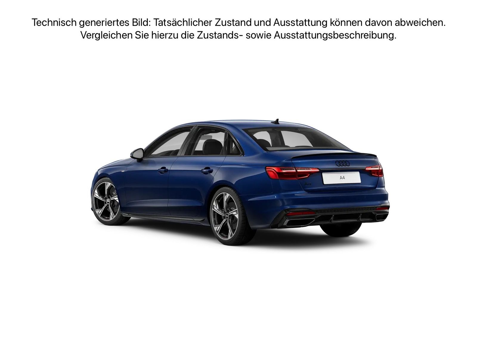 Fahrzeugabbildung Audi A4 Limousine 40 TDI S tronic S line Navi DynLich - mit KI generiert/bearbeitet