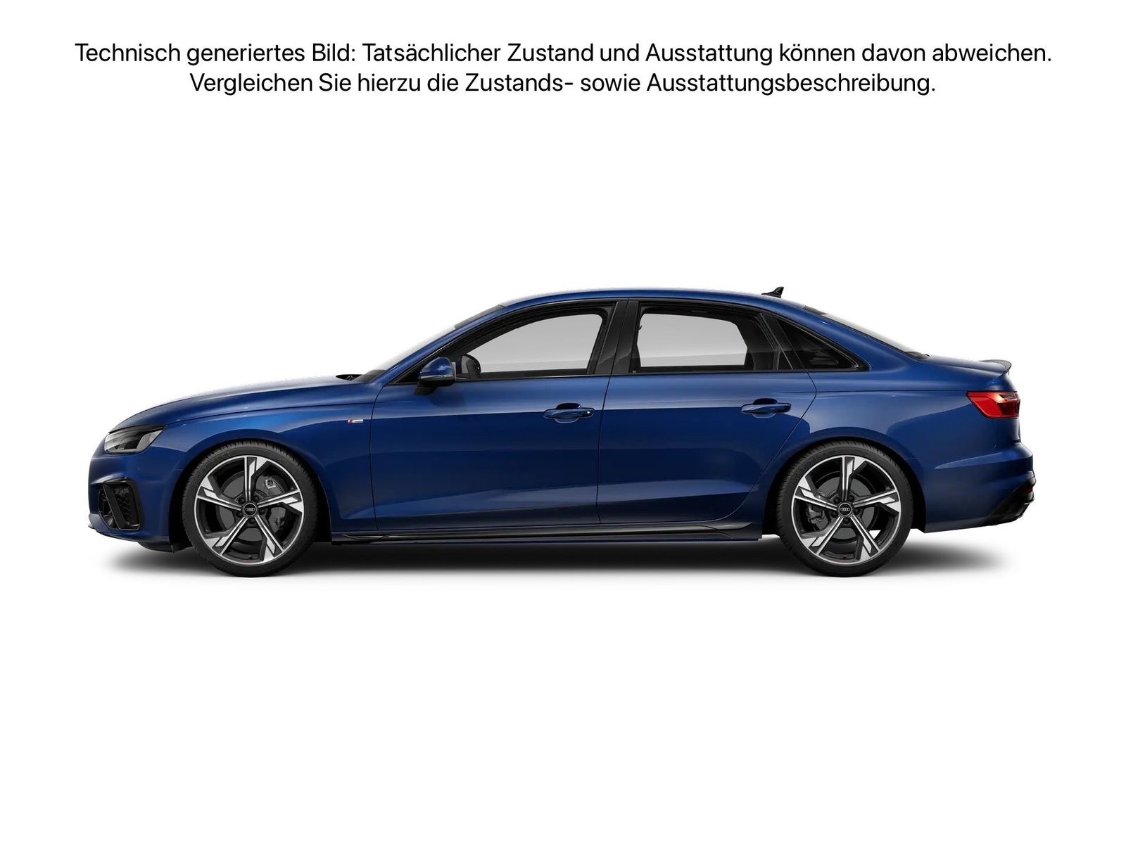 Fahrzeugabbildung Audi A4 Limousine 40 TDI S tronic S line Navi DynLich - mit KI generiert/bearbeitet