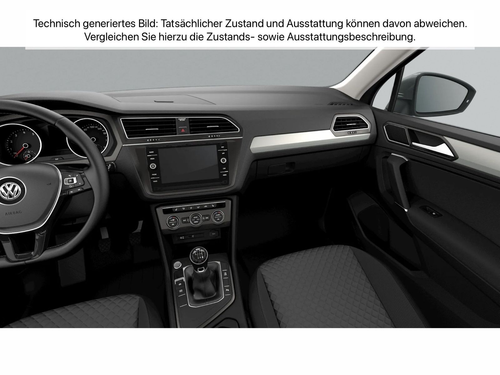 Fahrzeugabbildung Volkswagen Tiguan 1.4 TSI Comfortline AHK ACC LED Navi PDC - mit KI generiert/bearbeitet