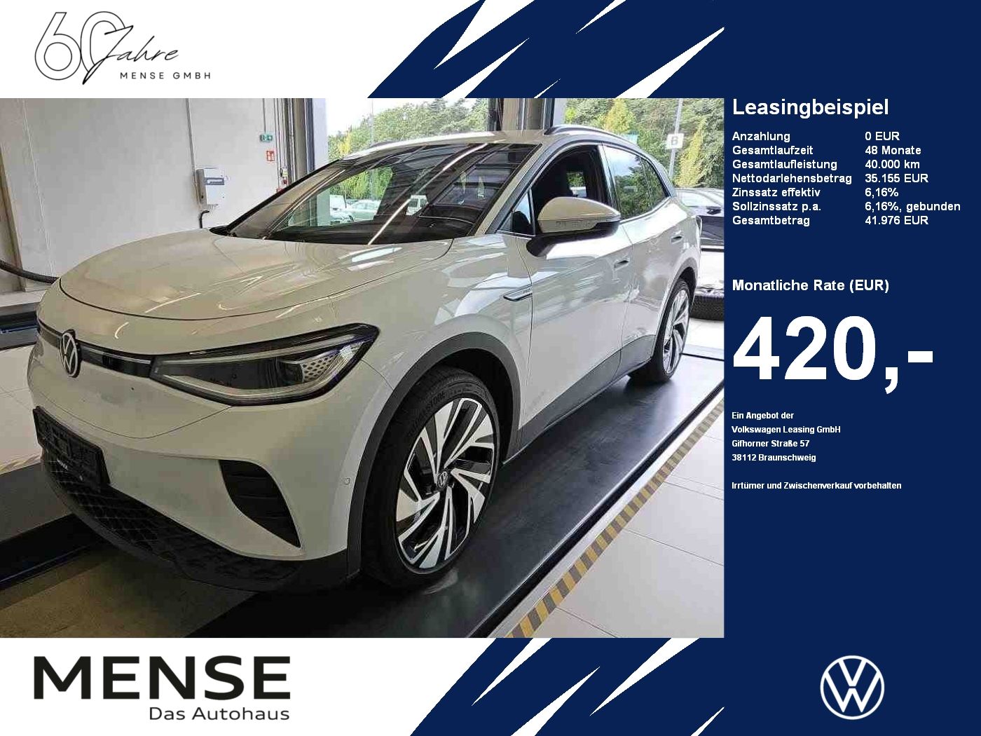 Fahrzeuge PKW autohaus mense Volkswagen ID.4 Pro Performance IQ.Light Matrix CarPlay AHK