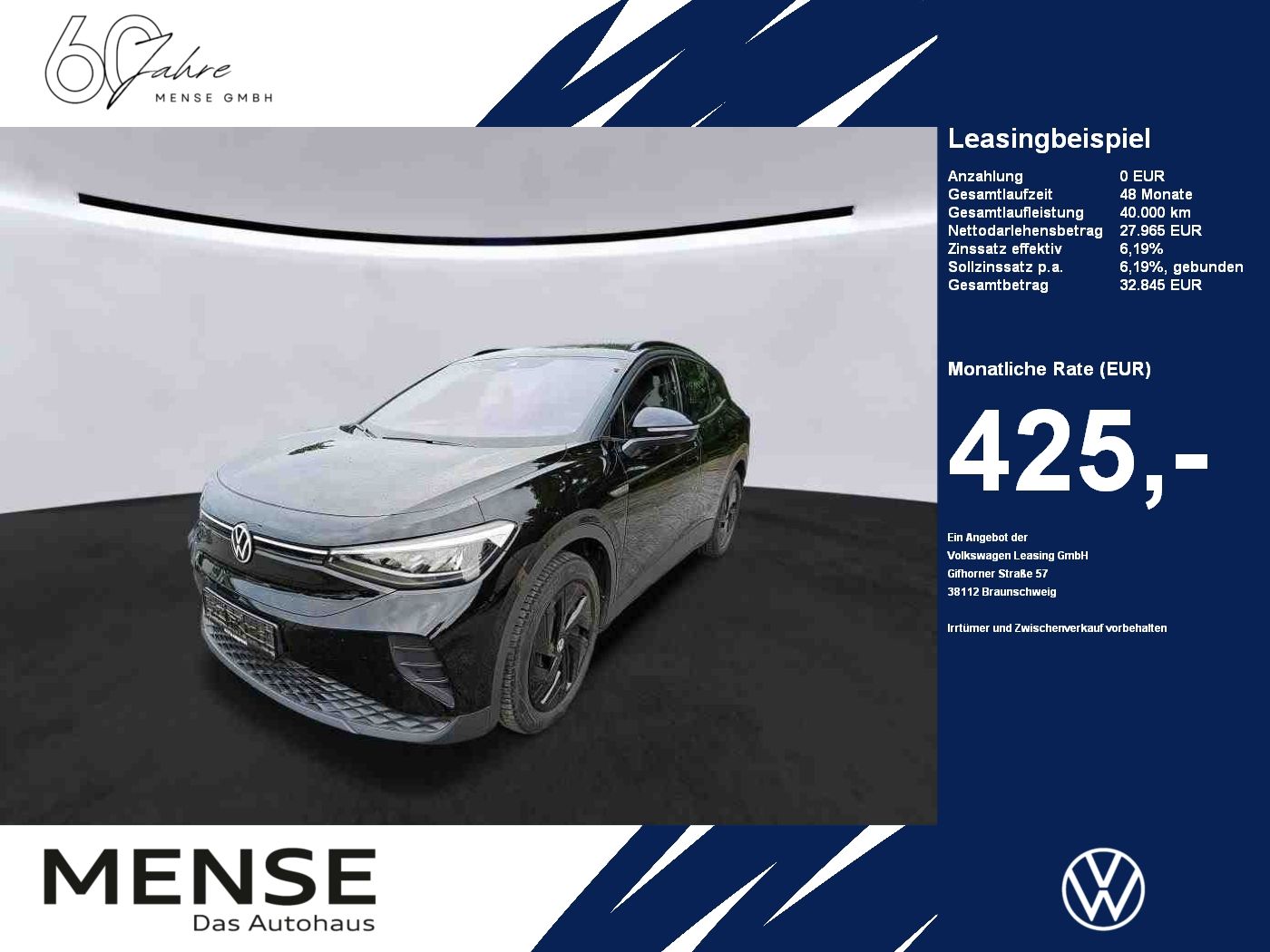 Fahrzeuge PKW autohaus mense Volkswagen ID.4 Pro Performance Matrix CarPlay ACC LED Navi