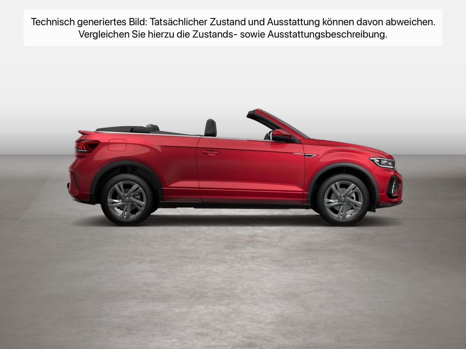 Fahrzeugabbildung Volkswagen T-Roc Cabriolet 1.5 TSI DSG R-Line CarPlay AHK - mit KI generiert/bearbeitet