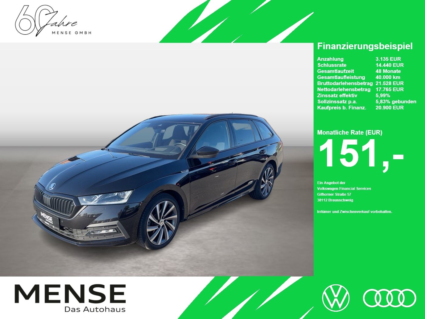 Fahrzeugabbildung SKODA Octavia Combi Sportline 2.0 TDI 110kW 7-Gang-DSG - mit KI generiert/bearbeitet