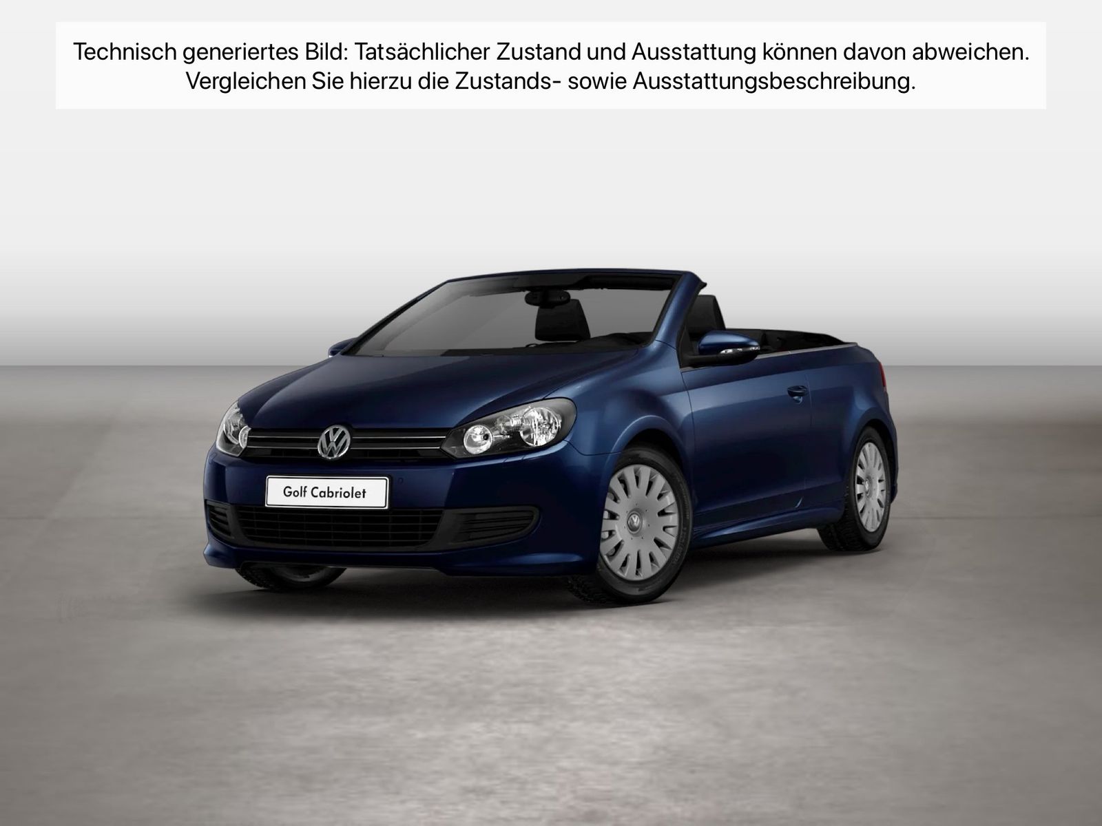Fahrzeug autohaus mense Fahrzeugabbildung Volkswagen Golf VI Cabriolet 1.2 TSI Comfortline Navi PDC - mit KI generiert/bearbeitet