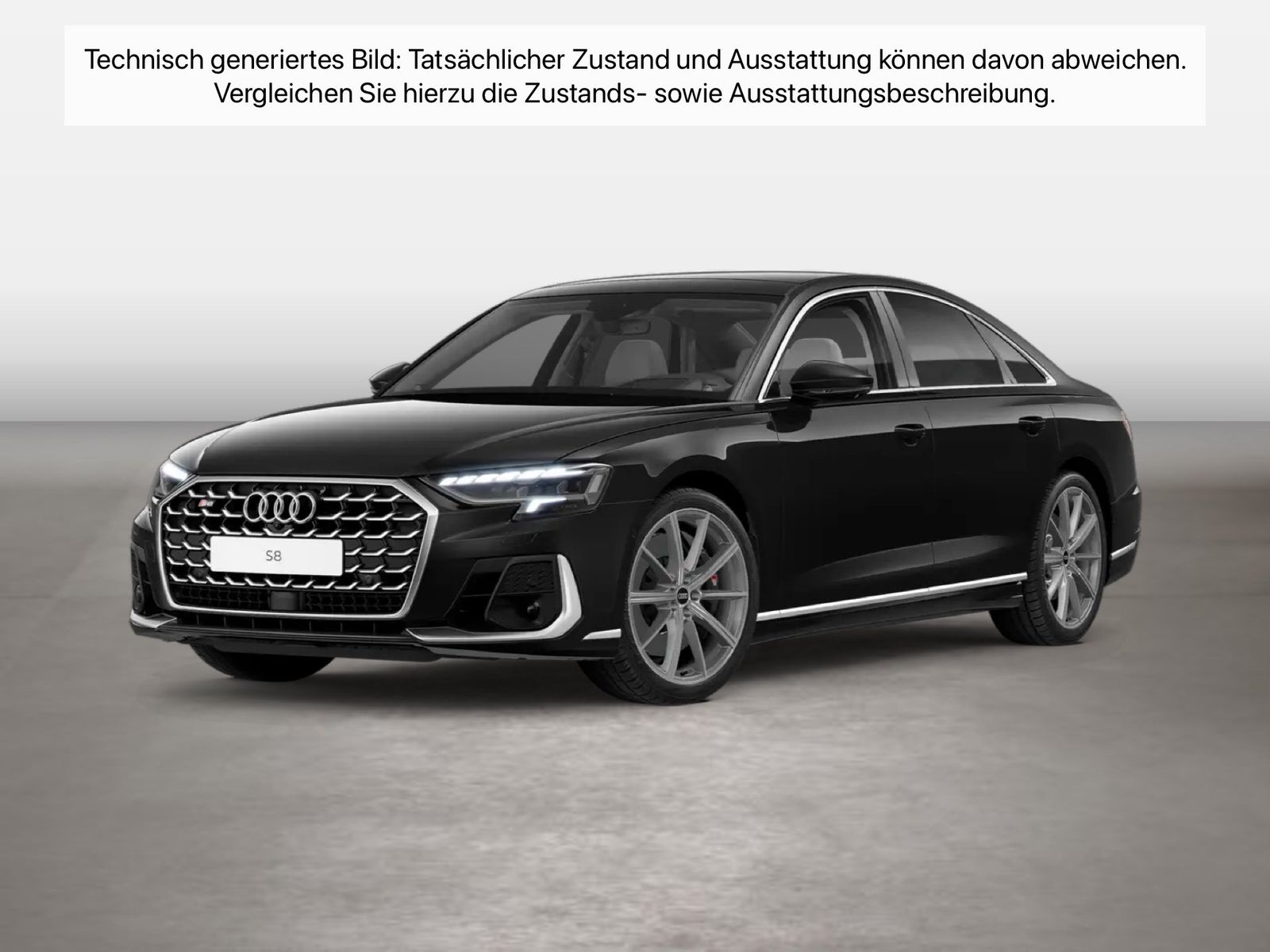 Fahrzeugabbildung Audi S8 quattro tiptronic Matrix HUD Pano Standhzg LM - mit KI generiert/bearbeitet