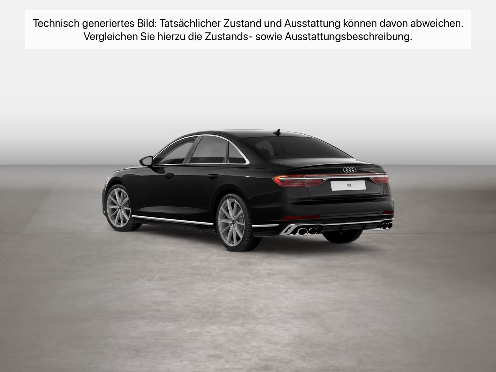 Fahrzeugabbildung Audi S8 quattro tiptronic Matrix HUD Pano Standhzg LM - mit KI generiert/bearbeitet