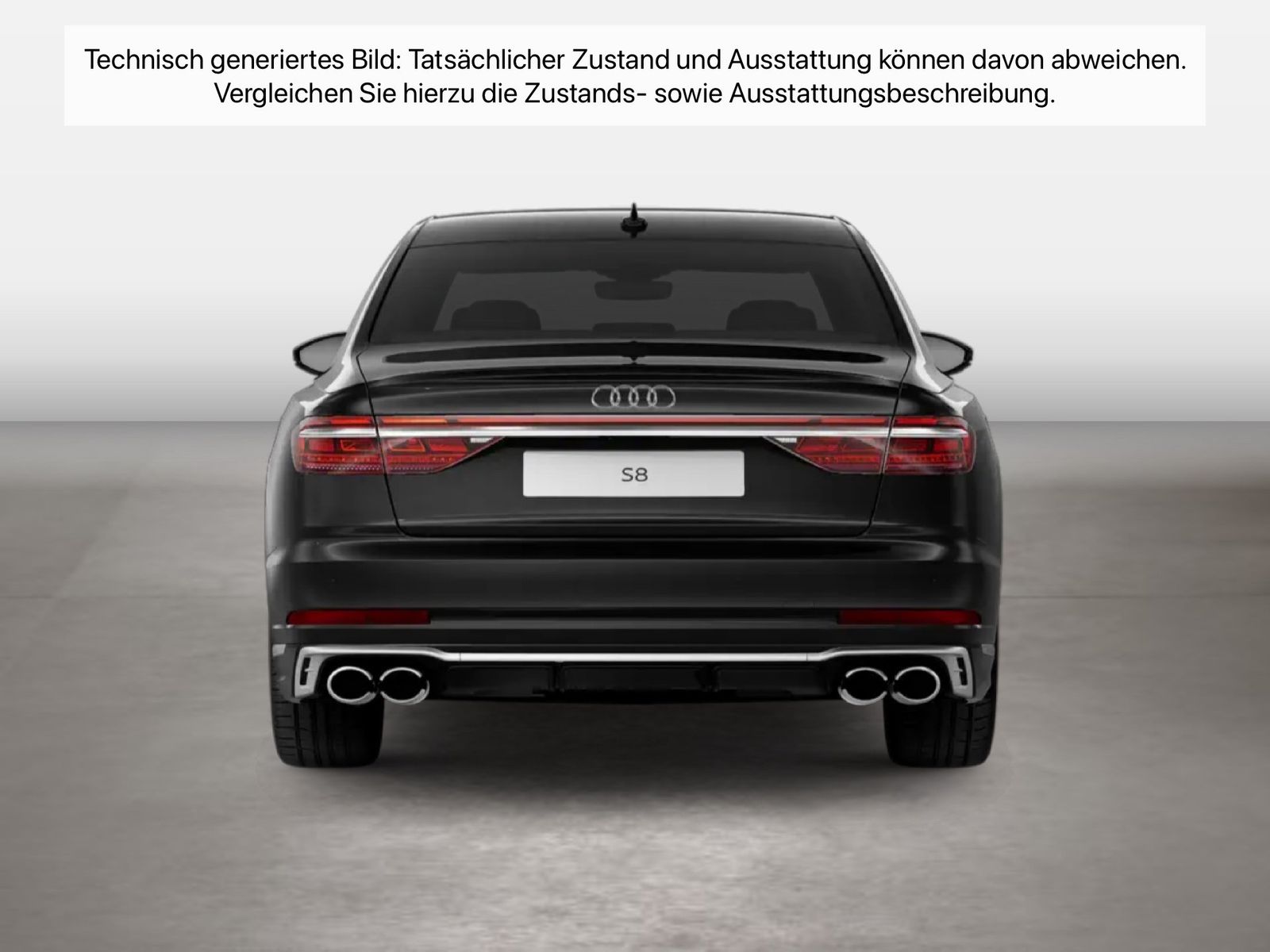 Fahrzeugabbildung Audi S8 quattro tiptronic Matrix HUD Pano Standhzg LM - mit KI generiert/bearbeitet