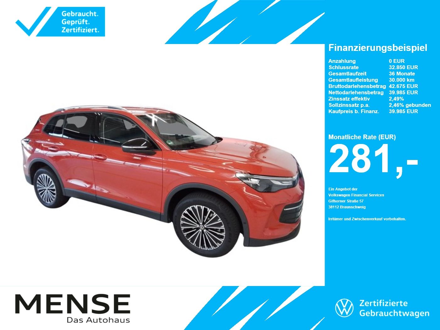 Fahrzeuge PKW autohaus mense Volkswagen Tiguan 2.0TDI DSG 4-motion Life Energy CarPlay