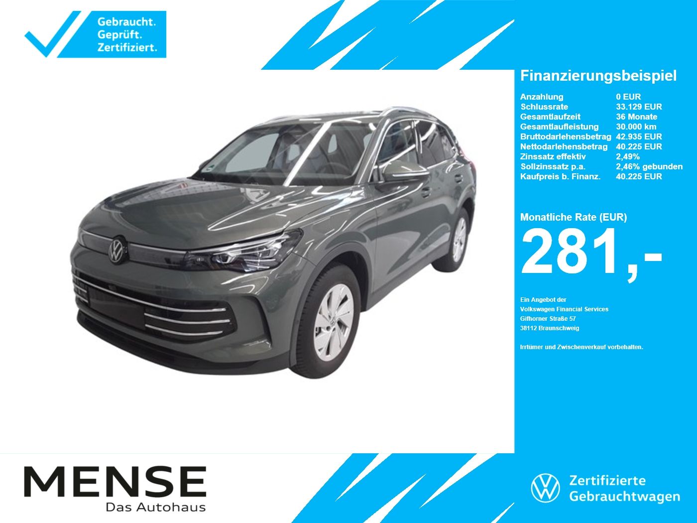 Fahrzeuge PKW autohaus mense Volkswagen Tiguan 2.0TDI DSG Elegance IQ.Light Matrix AHK