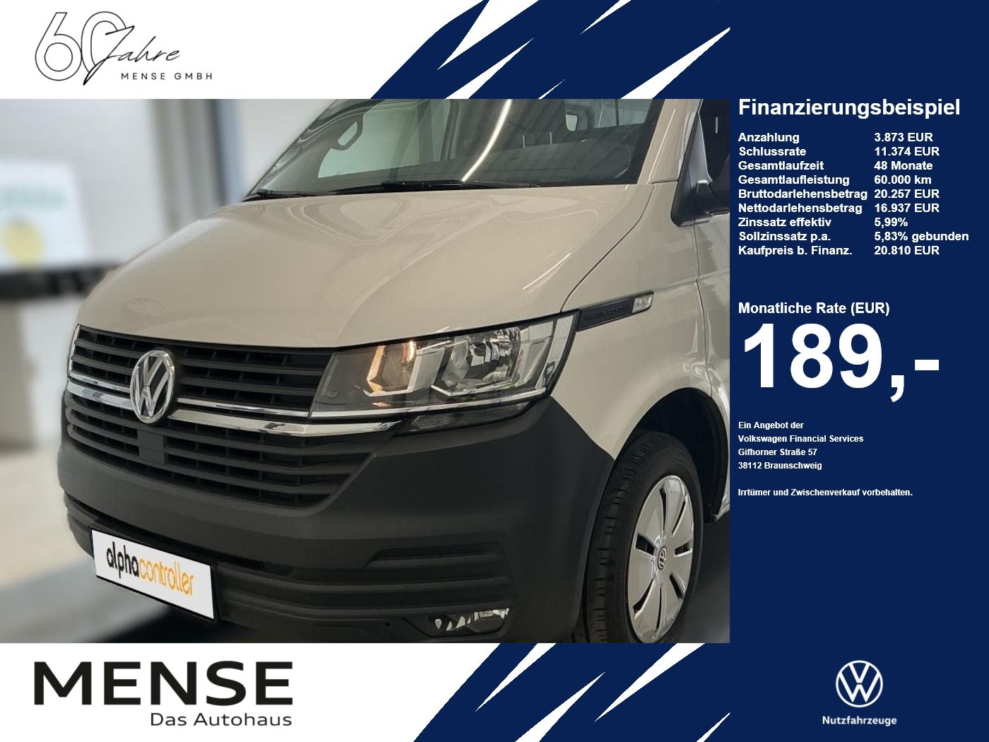Fahrzeuge Nutzfahrzeuge/Camping autohaus mense Volkswagen T6.1 Transporter Kasten langer Radstand Kastenwa - mit KI generiert/bearbeitet