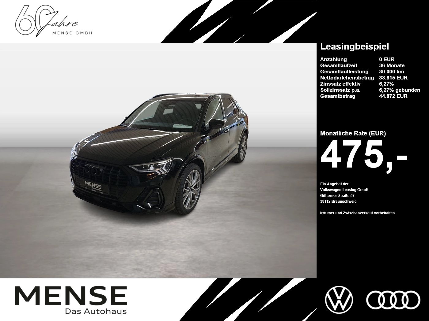 Fahrzeuge PKW autohaus mense Audi Q3 40 TFSI quattro S tronic S line Matrix Sonos