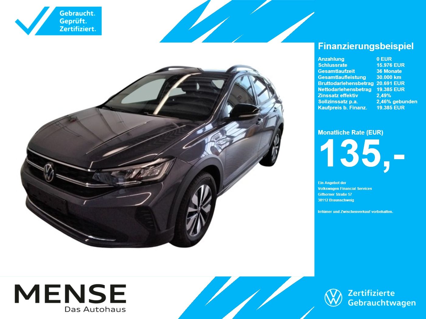 Fahrzeuge Nutzfahrzeuge/Camping autohaus mense Volkswagen Taigo 1.0 TSI Life Goal CarPlay ACC LED Navi PDC
