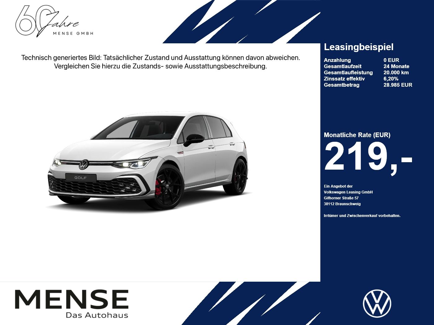 Fahrzeuge PKW autohaus mense Volkswagen Golf VIII GTI 2.0 TSI DSG IQ.Light Matrix AHK LM