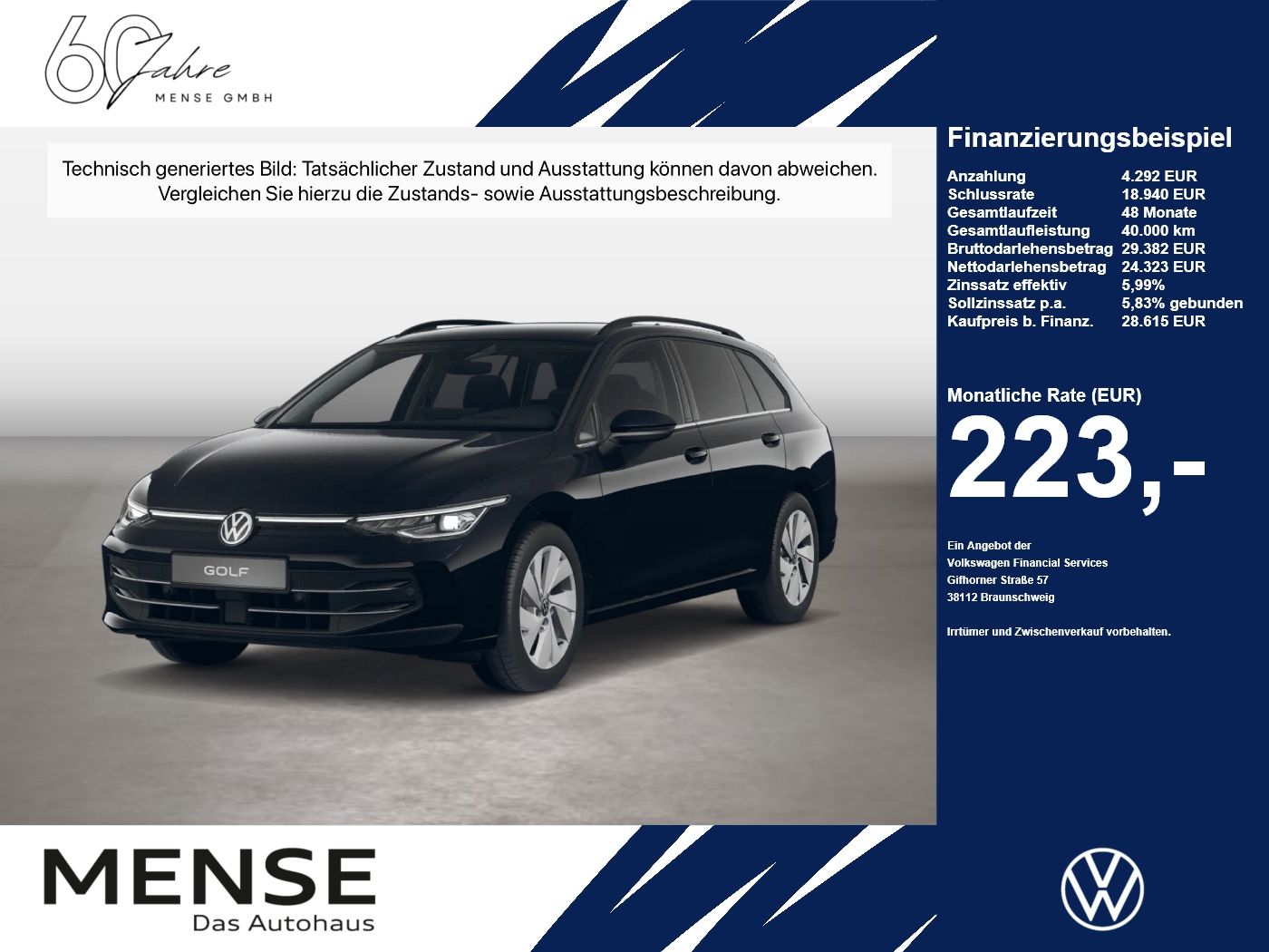 Fahrzeuge PKW autohaus mense Volkswagen Golf VIII Variant 2.0 TDI DSG Style CarPlay AHK