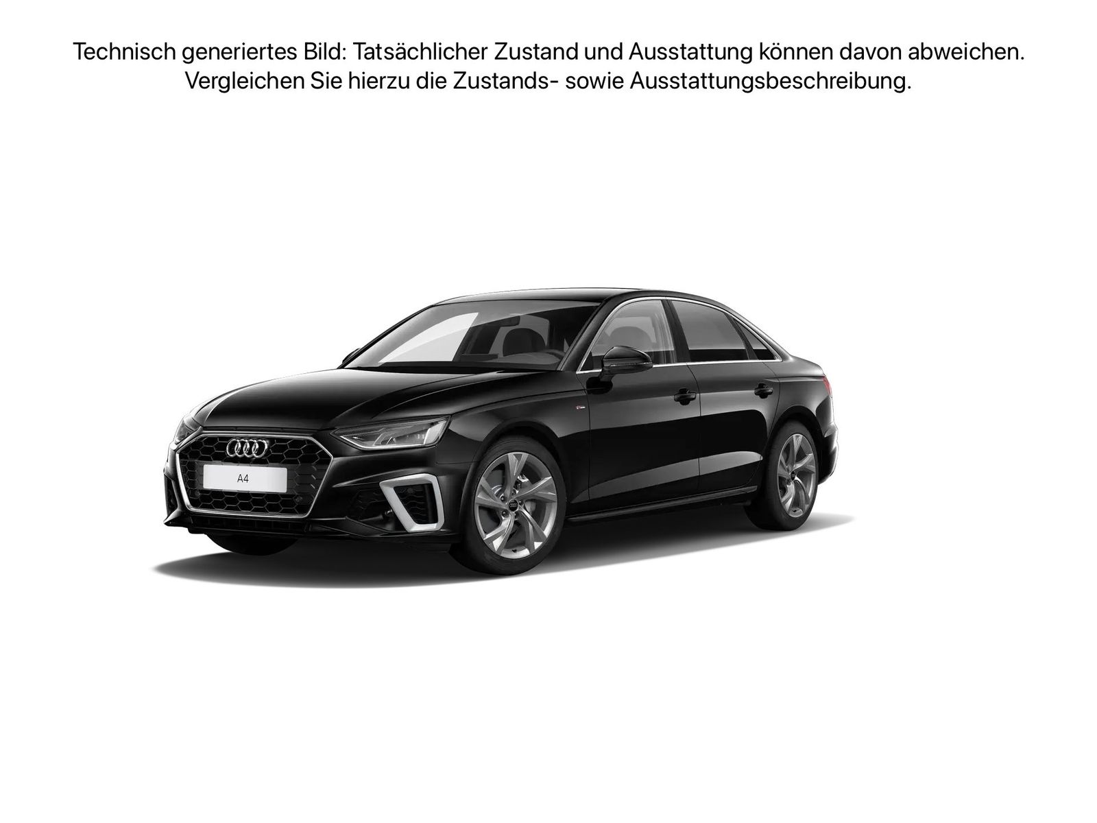 Fahrzeugabbildung Audi A4 Limousine 40 TFSI S tronic S line Navi Kamera - mit KI generiert/bearbeitet
