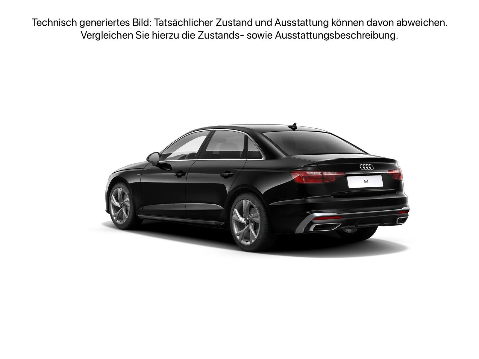 Fahrzeugabbildung Audi A4 Limousine 40 TFSI S tronic S line Navi Kamera - mit KI generiert/bearbeitet