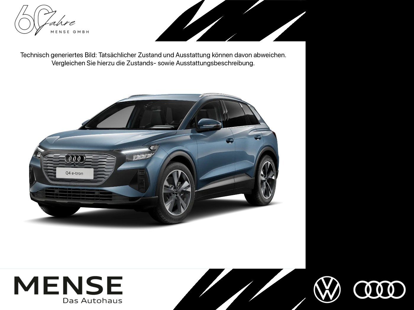 Fahrzeuge PKW autohaus mense Audi Q4 e-tron 45 quattro AHK Standhzg ACC LED Navi - mit KI generiert/bearbeitet