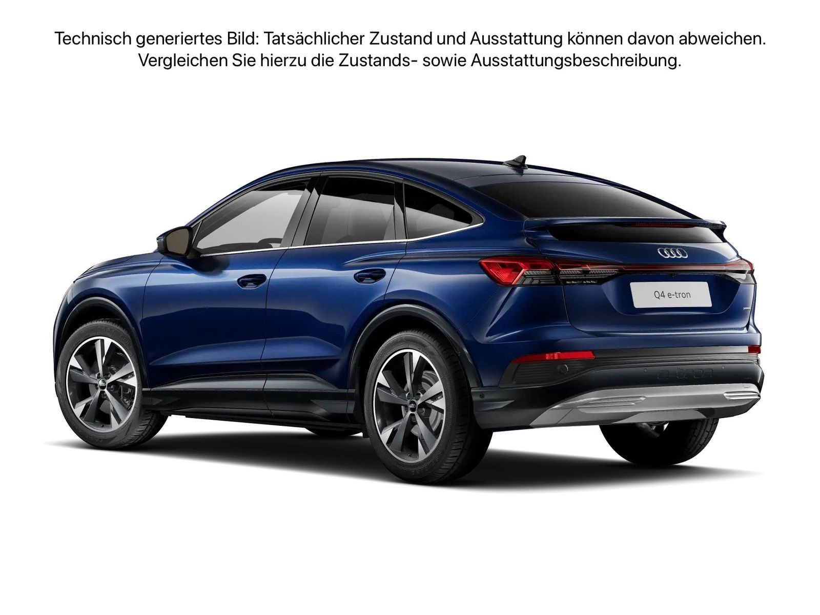 Fahrzeugabbildung Audi Q4 Sportback e-tron 50 quattro S line Matrix HUD - mit KI generiert/bearbeitet