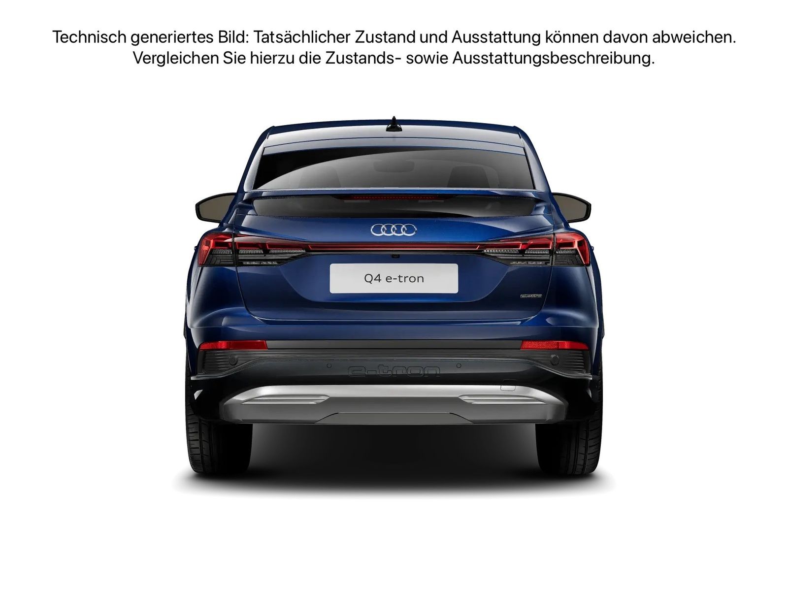 Fahrzeugabbildung Audi Q4 Sportback e-tron 50 quattro S line Matrix HUD - mit KI generiert/bearbeitet