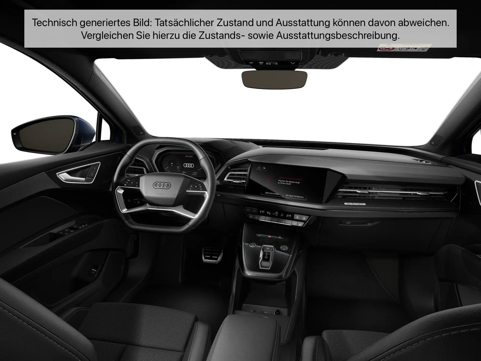 Fahrzeugabbildung Audi Q4 Sportback e-tron 50 quattro S line Matrix HUD - mit KI generiert/bearbeitet