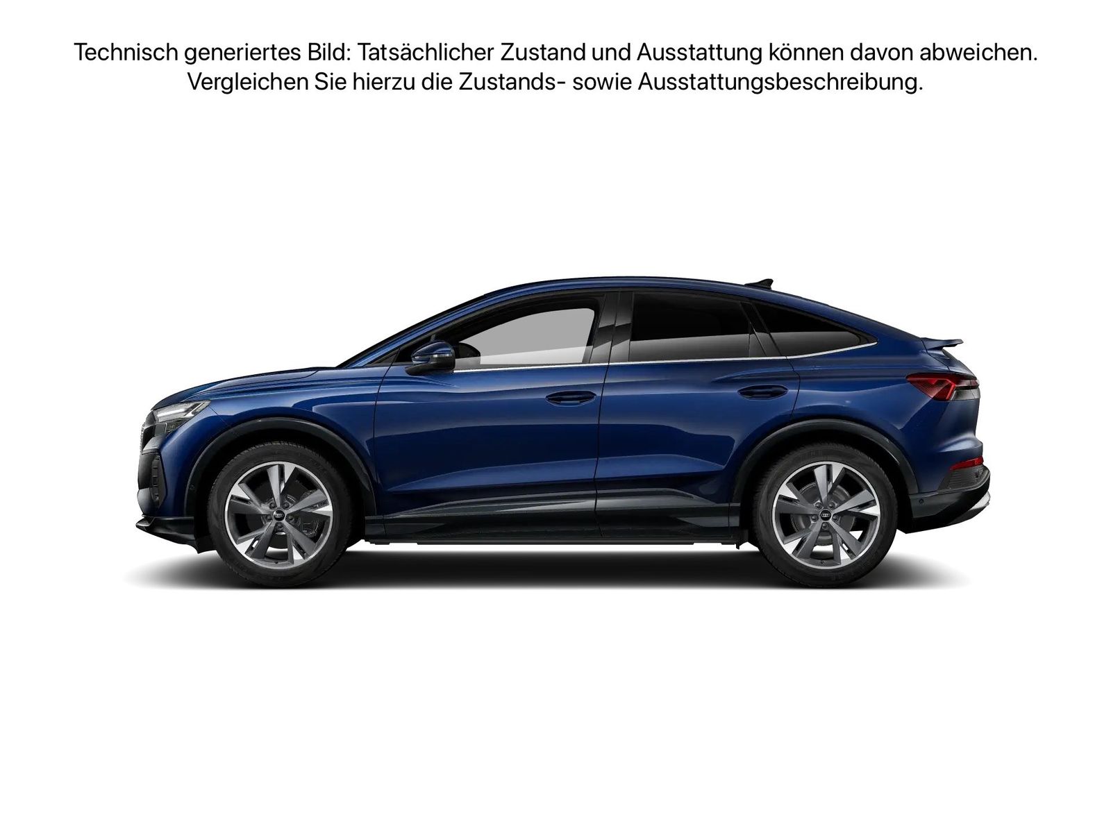 Fahrzeugabbildung Audi Q4 Sportback e-tron 50 quattro S line Matrix HUD - mit KI generiert/bearbeitet