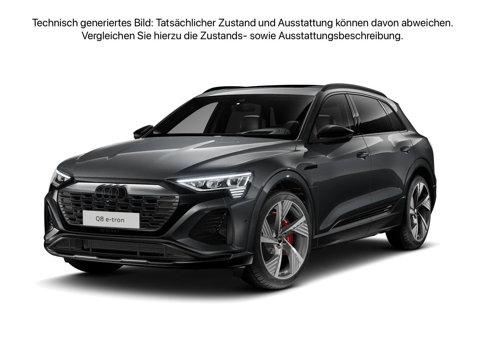 Fahrzeug autohaus mense Fahrzeugabbildung Audi Q8 e-tron 50 quattro S line Matrix AHK HUD Luft - mit KI generiert/bearbeitet