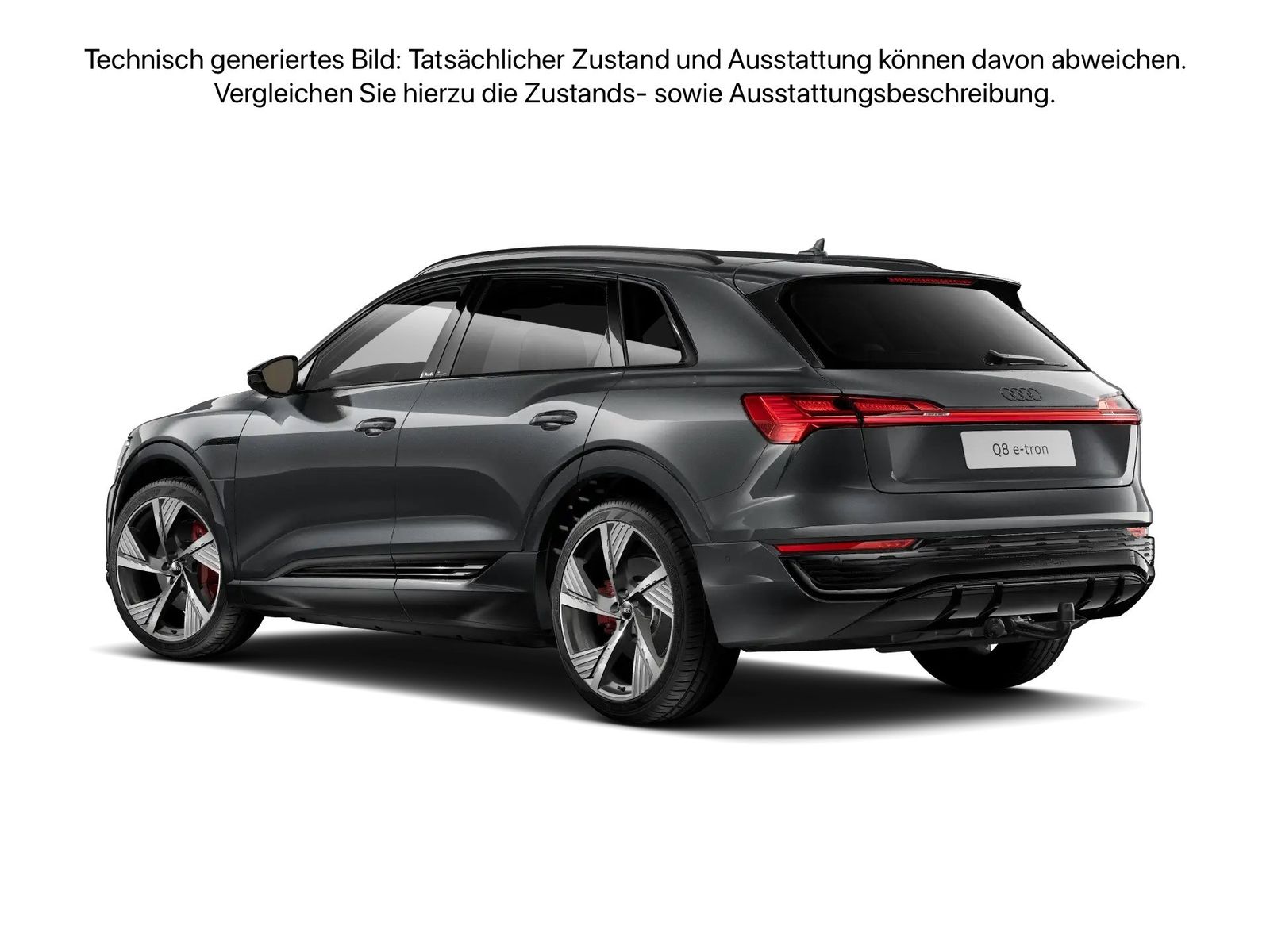 Fahrzeug autohaus mense Fahrzeugabbildung Audi Q8 e-tron 50 quattro S line Matrix AHK HUD Luft - mit KI generiert/bearbeitet