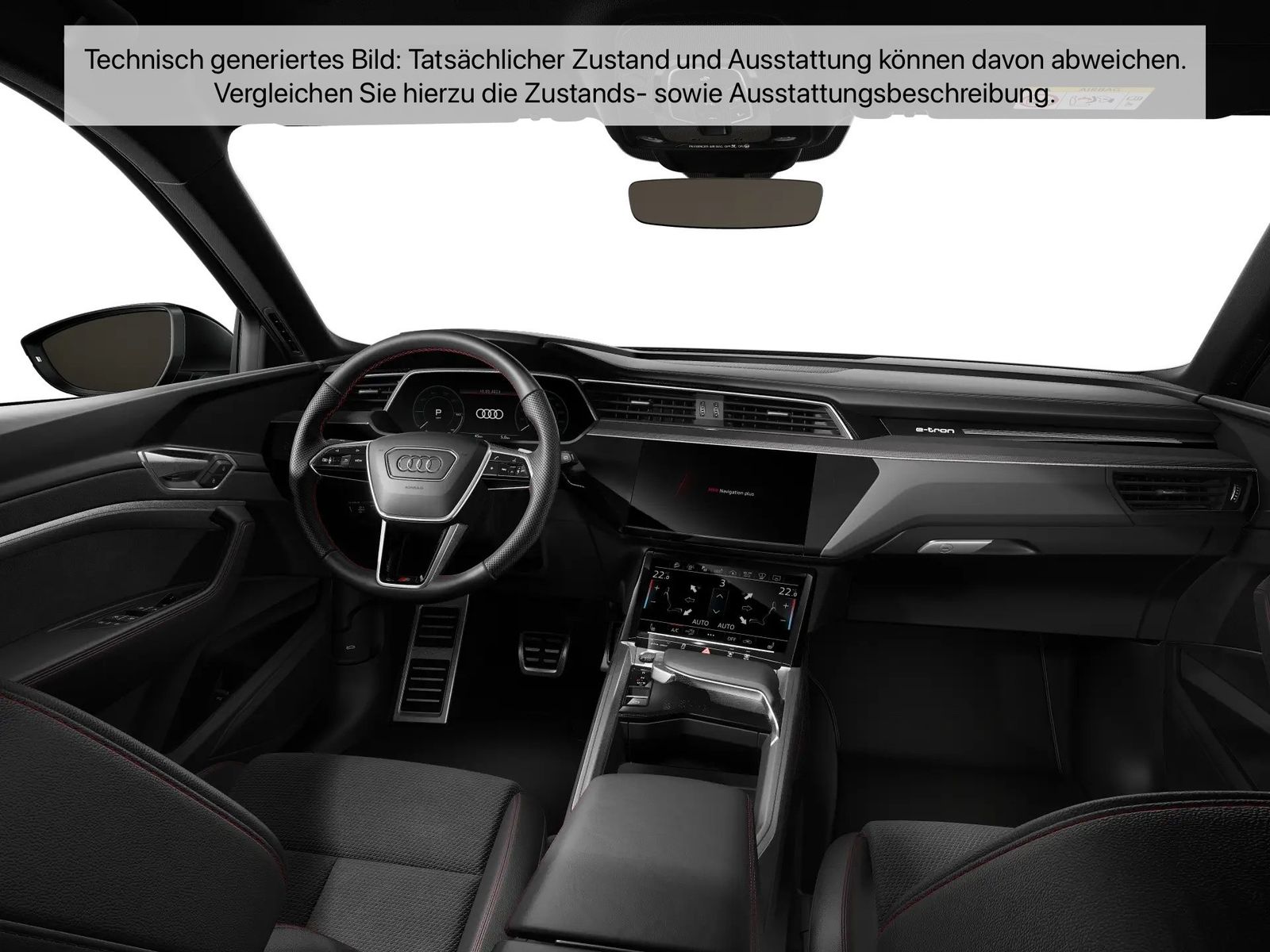 Fahrzeug autohaus mense Fahrzeugabbildung Audi Q8 e-tron 50 quattro S line Matrix AHK HUD Luft - mit KI generiert/bearbeitet