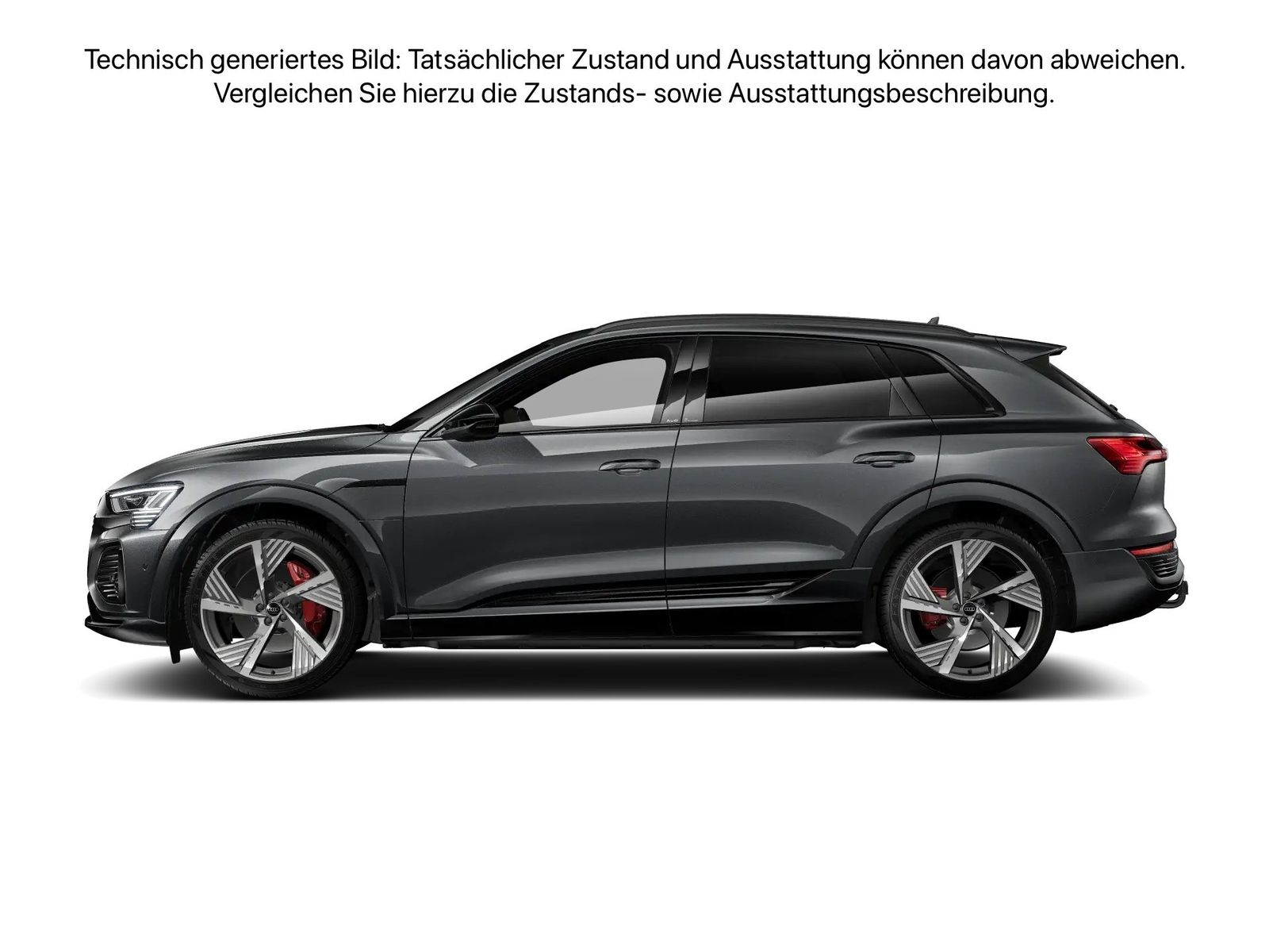 Fahrzeug autohaus mense Fahrzeugabbildung Audi Q8 e-tron 50 quattro S line Matrix AHK HUD Luft - mit KI generiert/bearbeitet