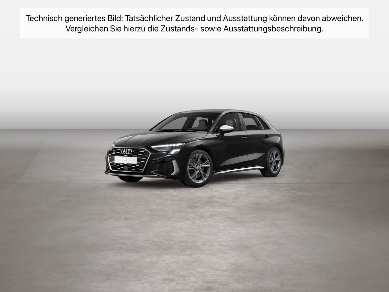 Fahrzeugabbildung Audi S3 Sportback quattro S tronic LED Navi VirtualCP - mit KI generiert/bearbeitet