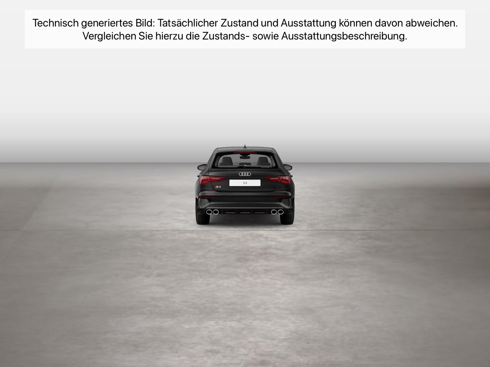 Fahrzeugabbildung Audi S3 Sportback quattro S tronic LED Navi VirtualCP - mit KI generiert/bearbeitet