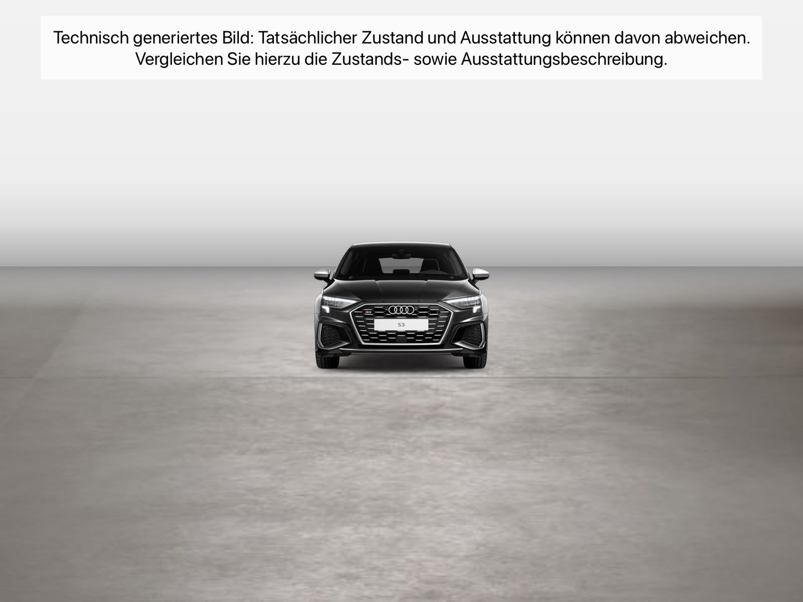 Fahrzeugabbildung Audi S3 Sportback quattro S tronic LED Navi VirtualCP - mit KI generiert/bearbeitet