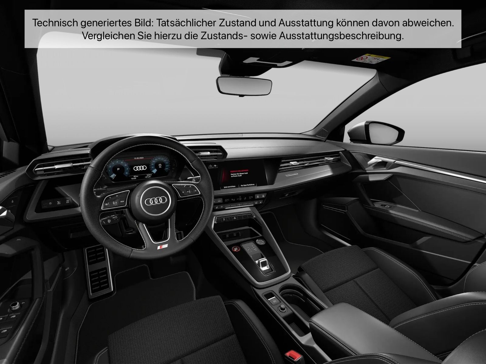 Fahrzeugabbildung Audi S3 Sportback quattro S tronic LED Navi VirtualCP - mit KI generiert/bearbeitet