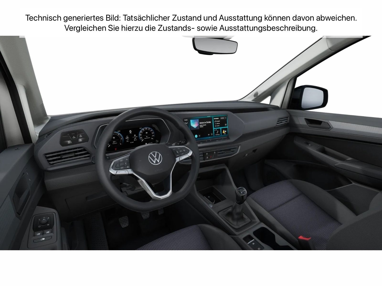Fahrzeugabbildung Volkswagen Caddy Cargo Motor: 2.0 l TDI EU6 SCR 75 kW Getri - mit KI generiert/bearbeitet