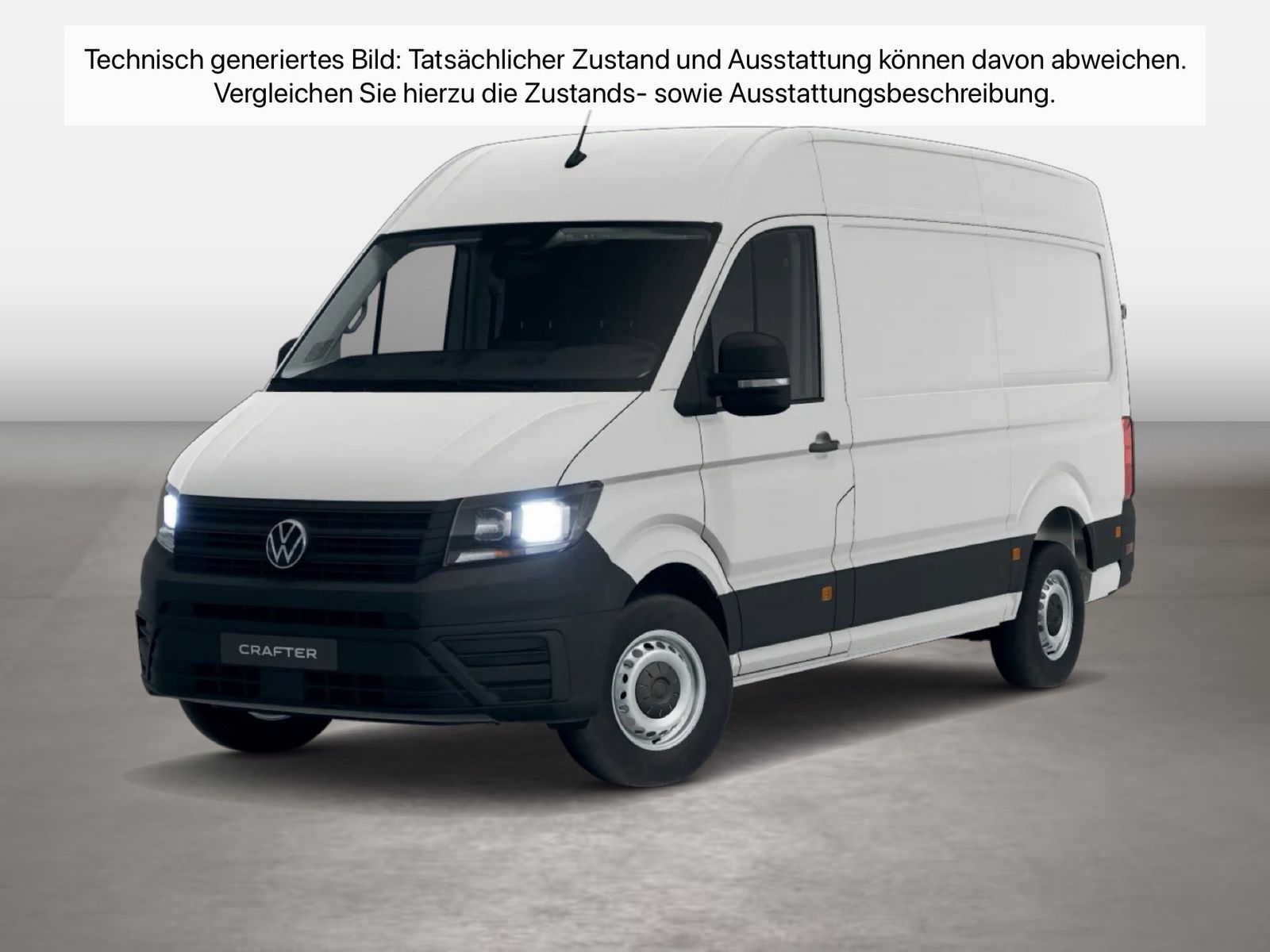 Fahrzeugabbildung Volkswagen Crafter 35 Kasten HD Motor: 2.0 l TDI EU6-EC SCR - mit KI generiert/bearbeitet