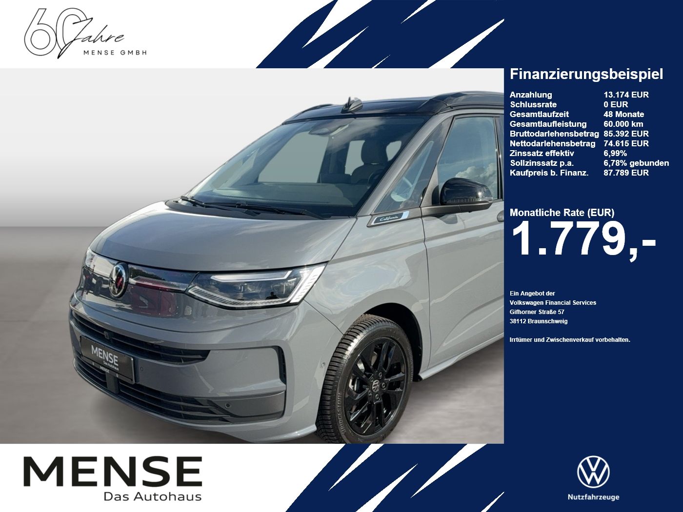Fahrzeuge Nutzfahrzeuge/Camping autohaus mense Volkswagen California Beach Camper Motor: 2.0 l TDI SCR 110 - mit KI generiert/bearbeitet