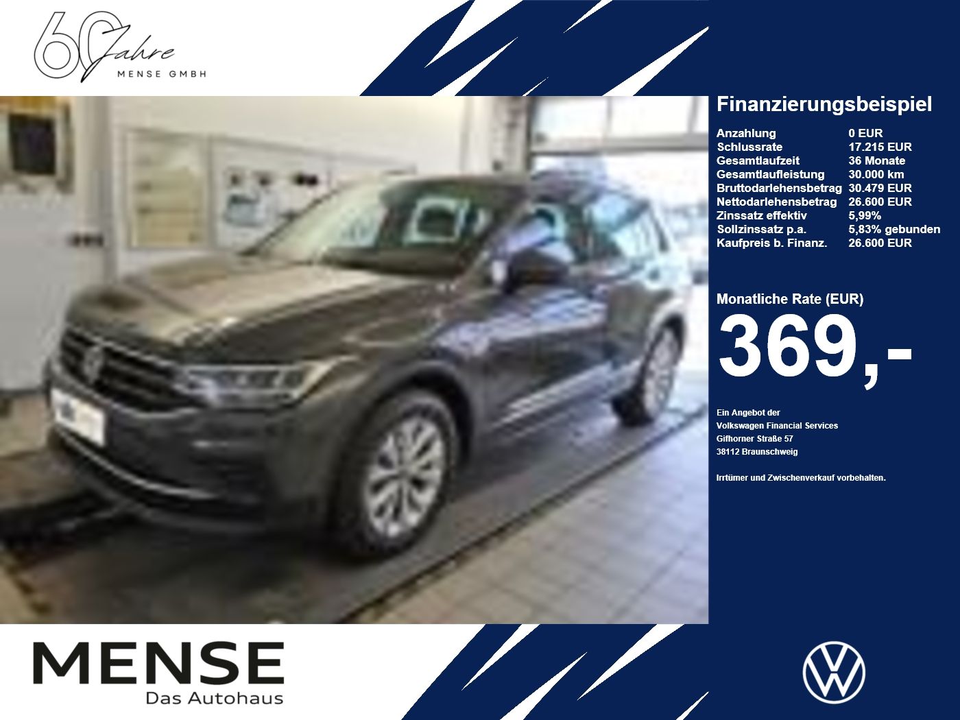 Fahrzeugabbildung Volkswagen Tiguan 1.4 TSI eHybrid DSG Life CarPlay|AHK|ACC - mit KI generiert/bearbeitet