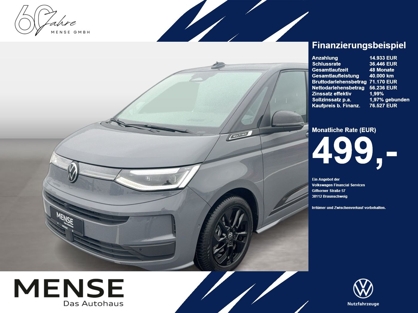 Fahrzeuge PKW autohaus mense Volkswagen Multivan Life Edition Motor: 2.0 l TDI SCR 110 k - mit KI generiert/bearbeitet