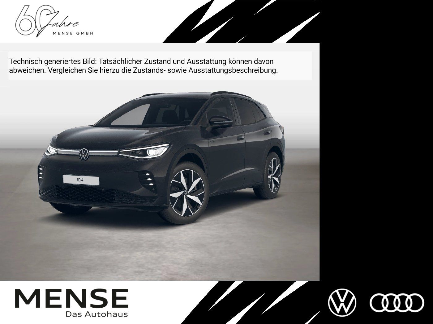 Fahrzeuge PKW autohaus mense Volkswagen ID.4 GTX 4-motion IQ.Light Matrix CarPlay AHK LM - mit KI generiert/bearbeitet