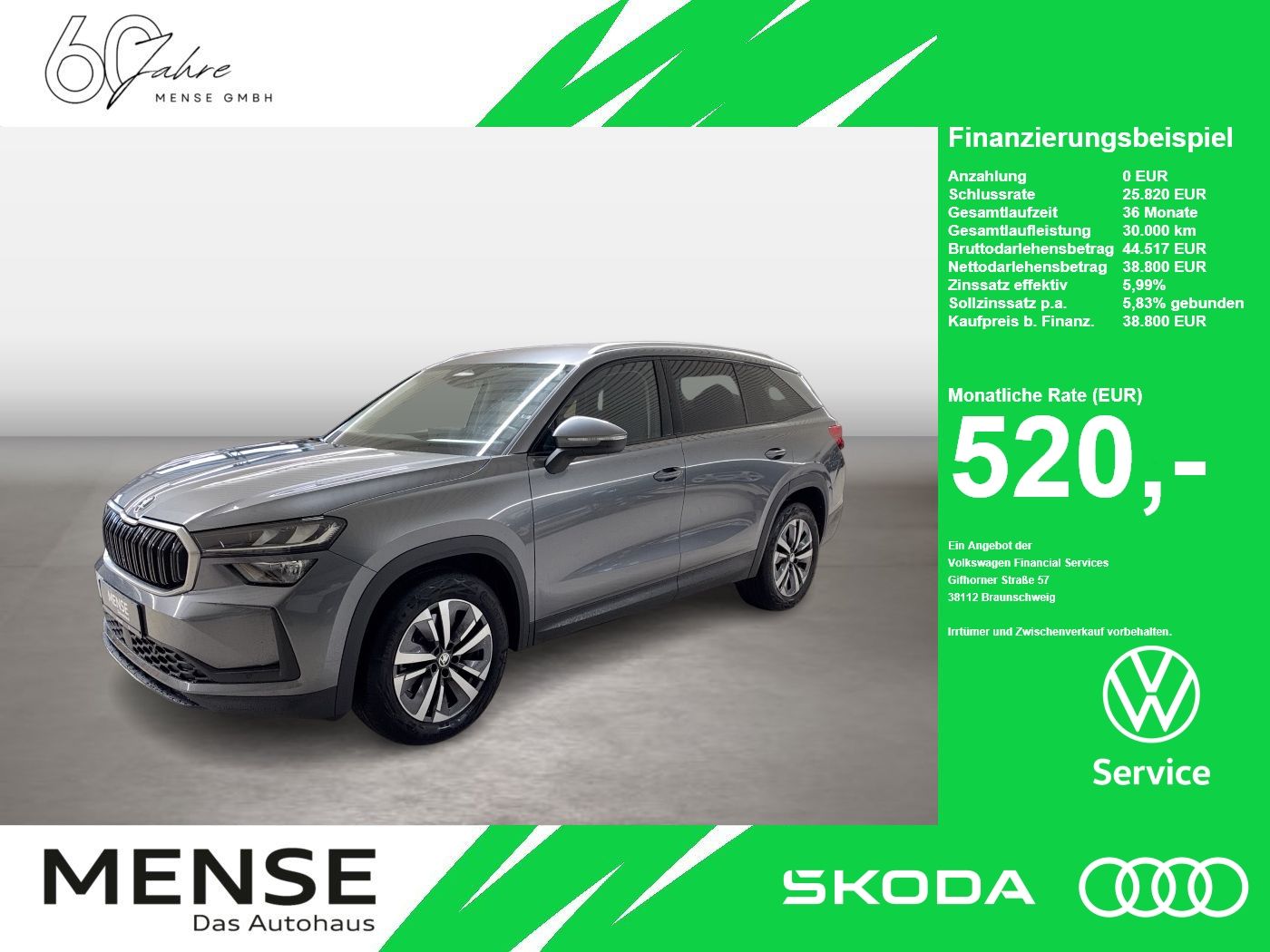 Fahrzeuge PKW autohaus mense SKODA Kodiaq Selection 2.0l TDI 142kW 7-Gang-DSG 4x4 A - mit KI generiert/bearbeitet