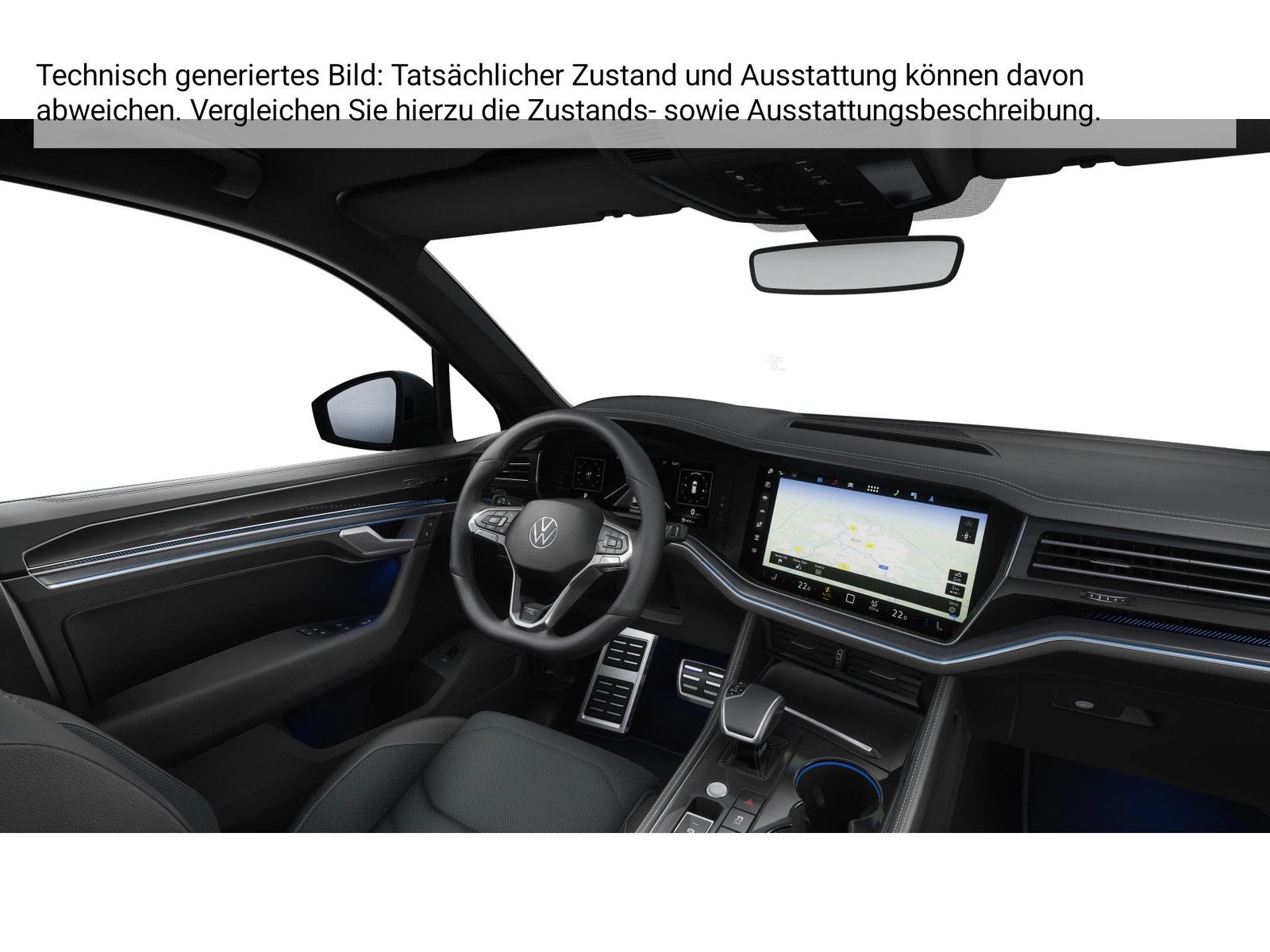 Fahrzeug autohaus mense Fahrzeugabbildung Volkswagen Touareg 3.0TDI DSG 4-motion R-Line IQ.Light AHK - mit KI generiert/bearbeitet