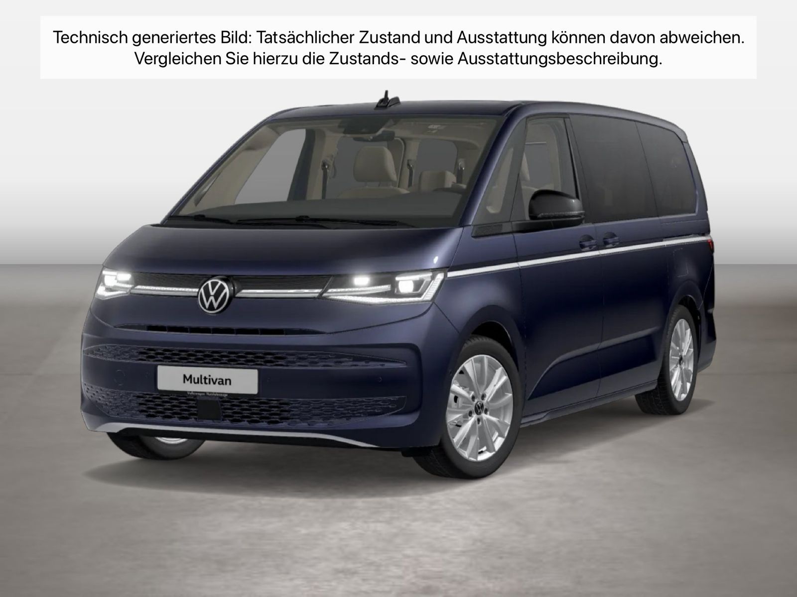 Fahrzeugabbildung Volkswagen Multivan Style LÜ 110kW TDI Aut. IQ.Light Matrix - mit KI generiert/bearbeitet
