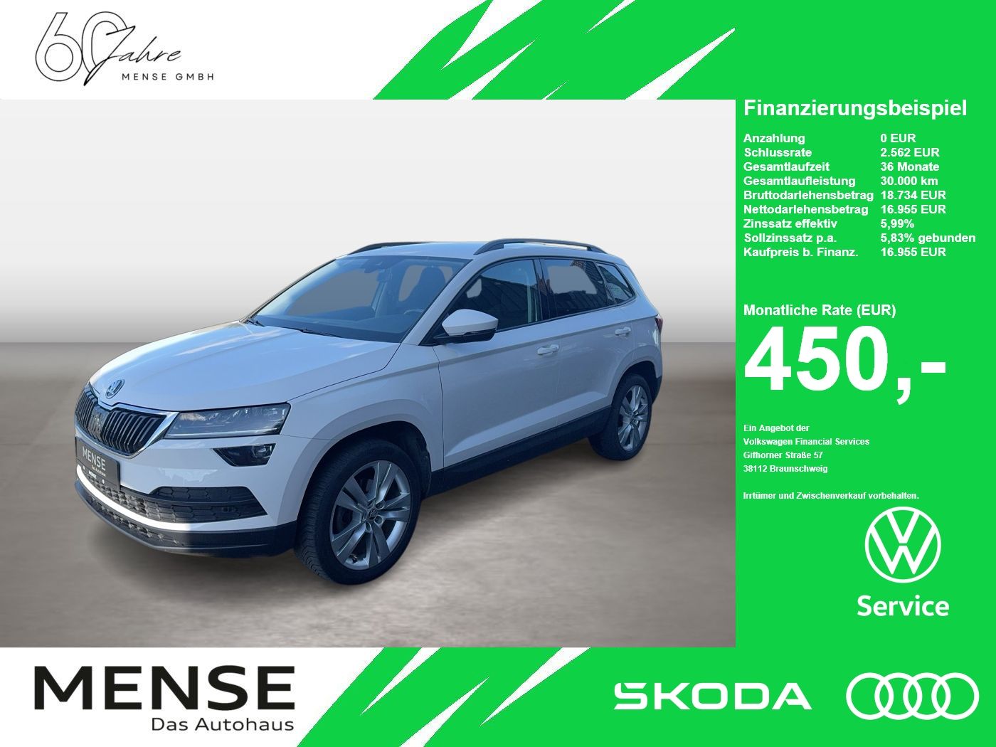 Fahrzeuge PKW autohaus mense SKODA Karoq Style 1.5l TSI 110kW 7-Gang-DSG 4xSHZG LED - mit KI generiert/bearbeitet