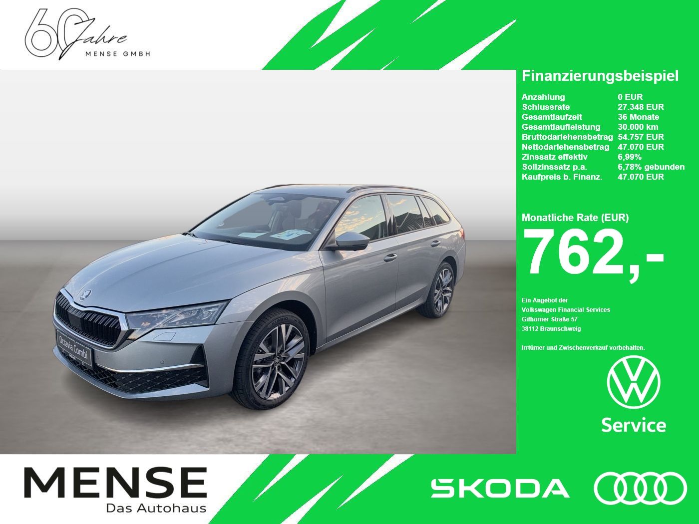 Fahrzeuge PKW autohaus mense SKODA Octavia Combi Balance 2.0l TDI 110kW 7-Gang-DSG - mit KI generiert/bearbeitet