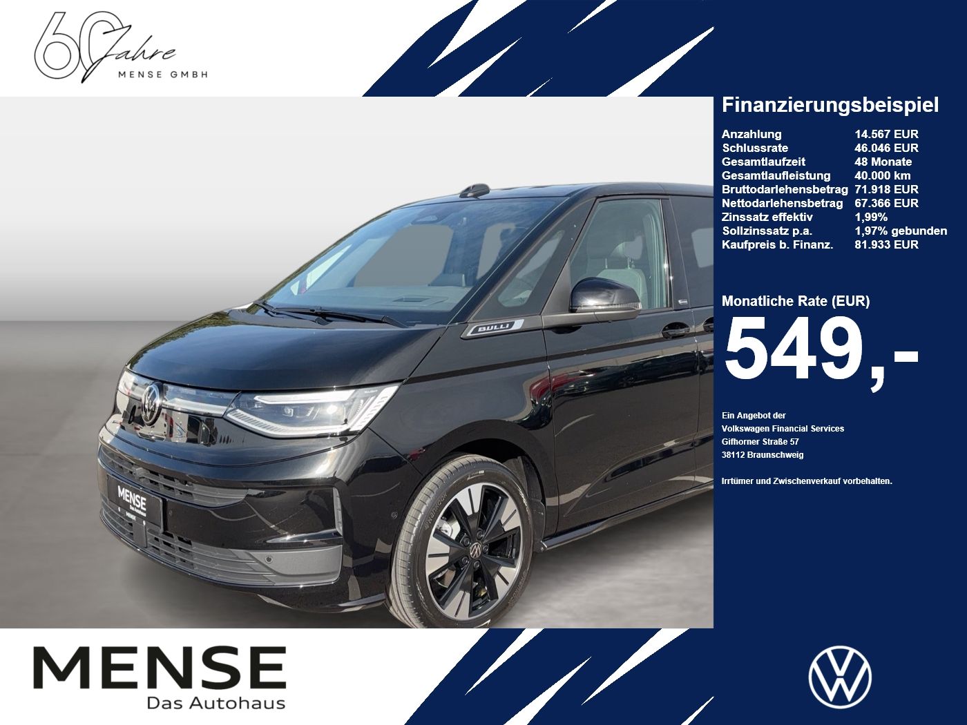 Fahrzeuge PKW autohaus mense Volkswagen Multivan Life Generation 2.0 TDI 110kW DSG AHK - mit KI generiert/bearbeitet