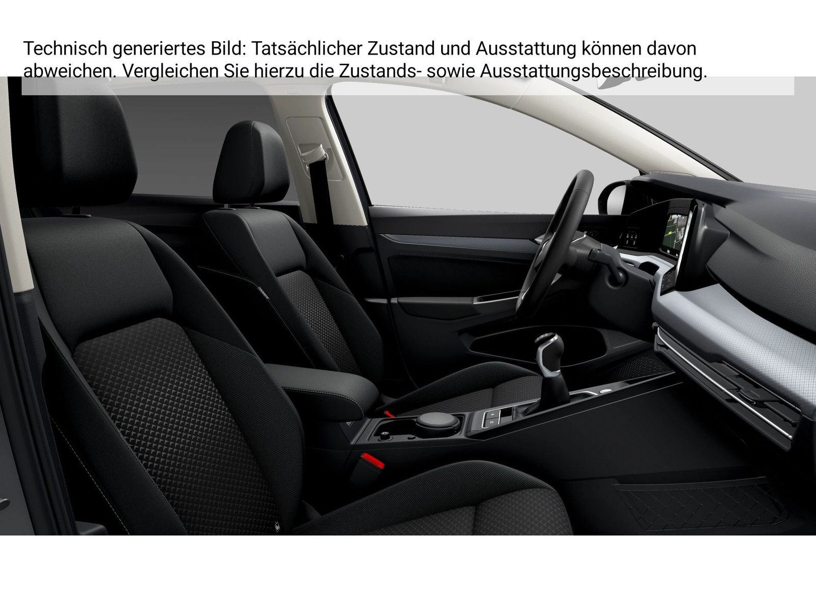 Fahrzeug autohaus mense Fahrzeugabbildung Volkswagen Golf VIII 1.5TSI Life Active CarPlay HUD 4xSHZG - mit KI generiert/bearbeitet